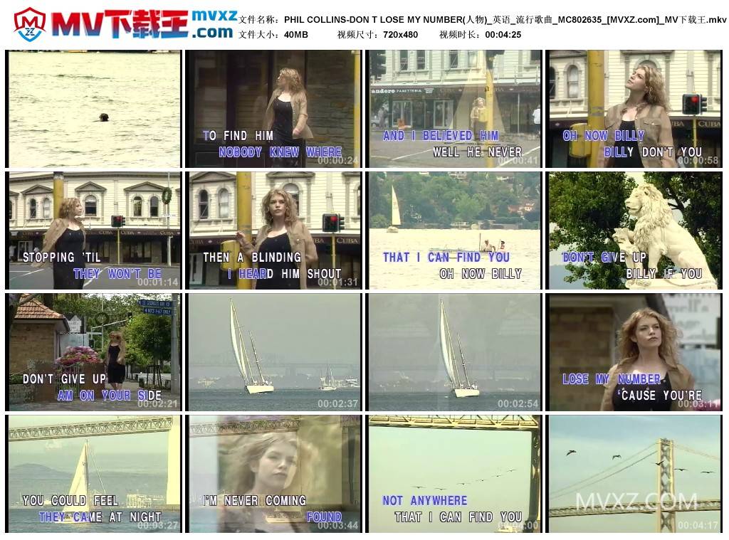 PHIL COLLINS-DON T LOSE MY NUMBER(人物)_英语_流行歌曲_MC802635